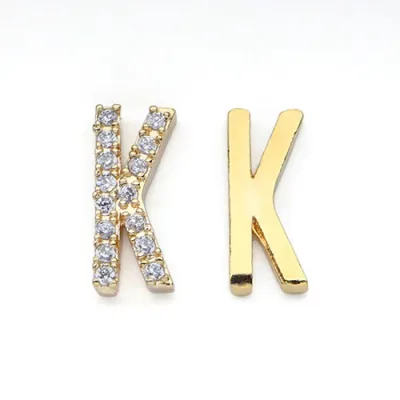 SONAIL ×MEG アルファベット ゴールド&ストーンビジュー Kセット MEG000282 イニシャル ネイルアート ネイルパーツ ネイルストーン ネイル用品 メタルパーツ