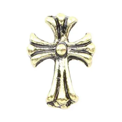 MATIERE メタルパーツ クロス スモール ゴールド 5×6mm 【ジェルネイル メタルパーツ ゴシック ロック】