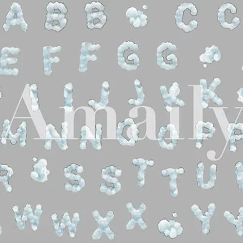Amaily ネイルシール No.7-9 もくもくフォント 【ネイルシール ジェルネイル セルフネイル アメイリー】