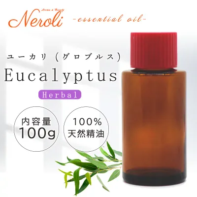 ユーカリ 〔 グロブルス 〕 < 100g >| ユーカリオイル アロマ アロマオイル 精油 エッセンシャルオイル AEAJ表示基準適合認定精油 大容量 業務用