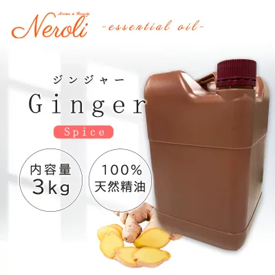 ジンジャー < 3kg ( 3000g )>| アロマ アロマオイル 精油 エッセンシャルオイル AEAJ表示基準適合認定精油 大容量 業務用