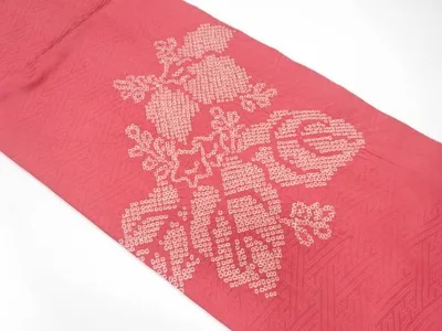 絞り 桐模様 名古屋帯【中古】【着】