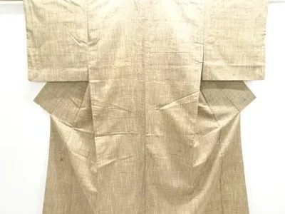 手織り節紬着物【アンティーク】【中古】【着】【紬】