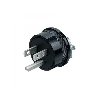 接地2Pキャップ 15A 125V ブラック