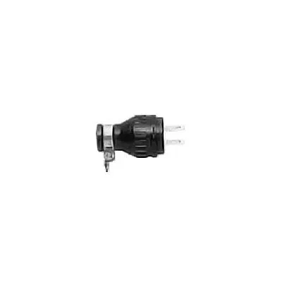 防水抜け止め2Pゴムキャップ 15A 125V ブラック