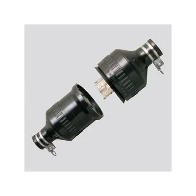 防水引掛接地3Pゴムコードコネクタ セット 20A 250V ブラック