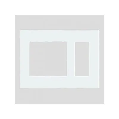 コンセントプレート 2連接穴+3コ用 スクエア ホワイト