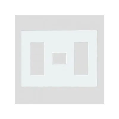 コンセントプレート 7コ(3コ+1コ+3コ)用 スクエア ホワイト