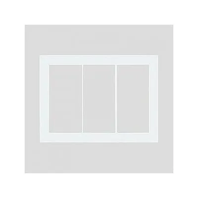 スイッチプレート 3連用 スクエア ホワイト