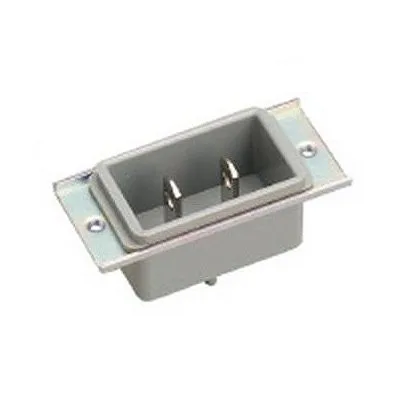 機器取付専用 インレット 2P 15A 125V グレー