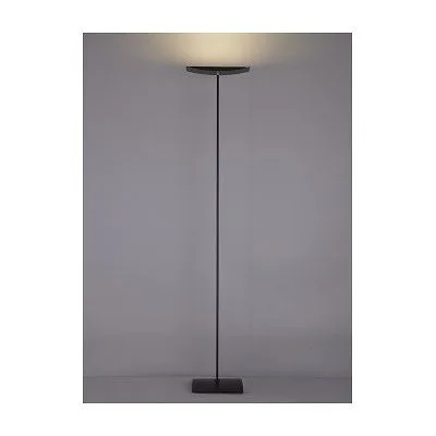 LEDフロアスタンド ブラック フットスイッチ付 両口ハロゲン150W相当 電球色