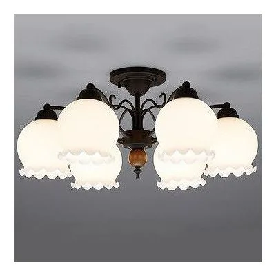 LEDシャンデリア ~8畳 E26 LED電球9.1W×6灯 電球色