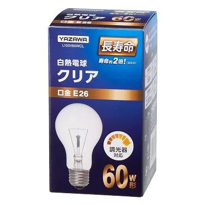 YAZAWA(ヤザワ)長寿命クリア60W形 L100V60WCL