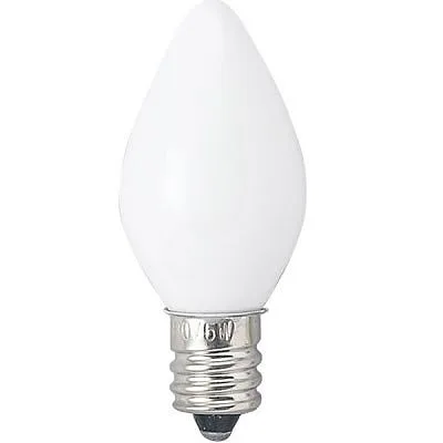 YAZAWA(ヤザワ)ローソク球 E12 5W 白 2個パック 1CC2P