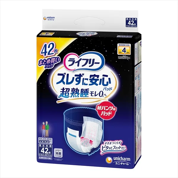 Urine absorbing pad for night use for paper pants that is safe without leaking.