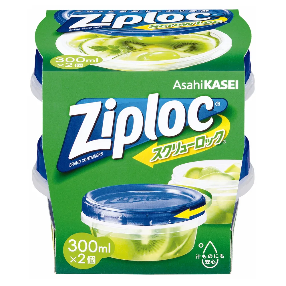 【旭化成ホームプロダクツ】ジップロックスクリューロック300ml 2個入