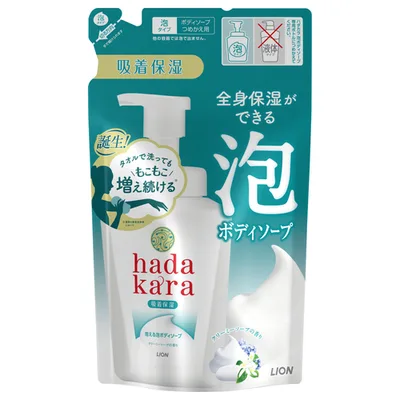 hadakara ボディソープ 泡で出てくるタイプ クリーミーソープの香り つめかえ用