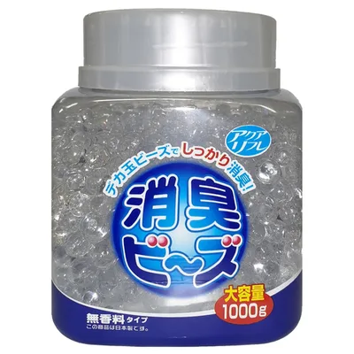 アクアリフレ デカ玉しっかり消臭ビーズ 本体容器入り 無香料 大容量 1000g