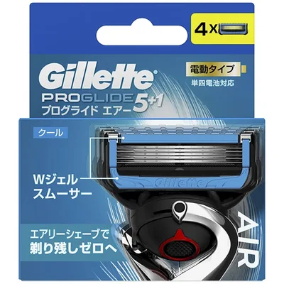 ジレット プログライドエアー電動ホルダー 替刃 4個