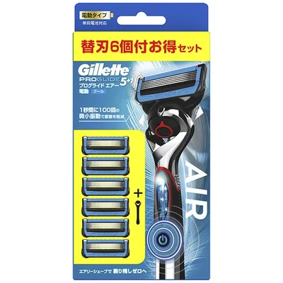 ジレット プログライドエアー電動ホルダー 替刃 6個