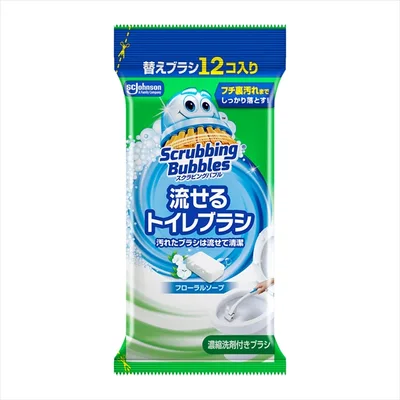 スクラビングバブル 流せるトイレブラシ フローラルソープ替え