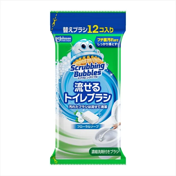 スクラビングバブル 流せるトイレブラシ フローラルソープ替え