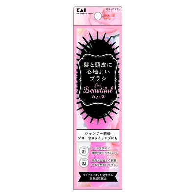 ポリヘアブラシ(髪と頭皮に心地よいブラシ)