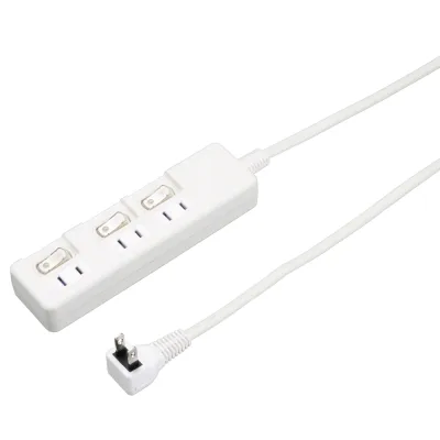 3個口節電タップ1mホワイト