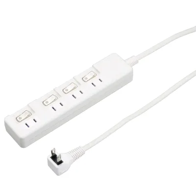 4個口節電タップ2mホワイト