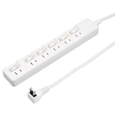 6個口節電タップ2mホワイト