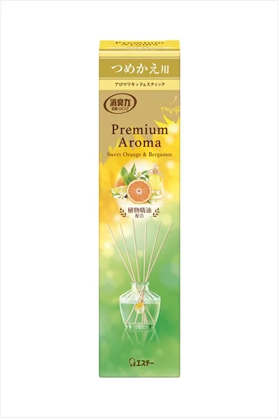 お部屋の消臭力 Premium Aroma Stick 詰替 スイートオレンジ&ベルガモット