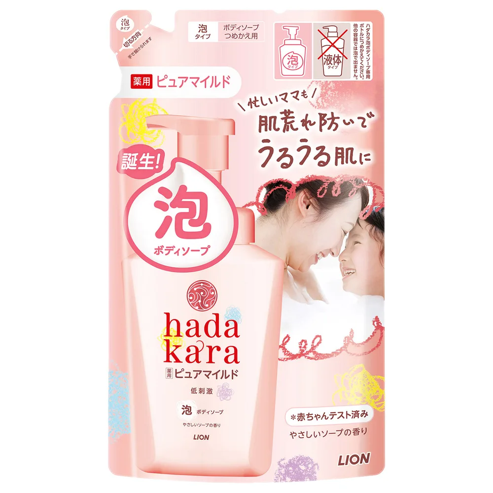 hadakara ボディソープ 泡で出てくる薬用ピュアマイルドタイプ やさしいソープの香り 詰替用 440ml
