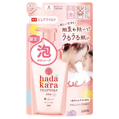 hadakara ボディソープ 泡で出てくる薬用ピュアマイルドタイプ やさしいソープの香り 詰替用 440ml
