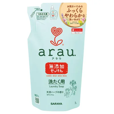 アラウ 無添加せっけん 洗たく用 ゼラニウム つめかえ用 1L