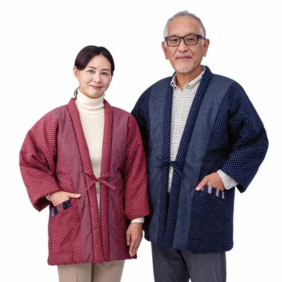 久留米織 わた入りふっくらはんてん 紳士用 婦人用