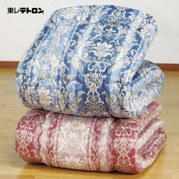日本製 抗菌防臭加工羽毛タッチ高級掛布団 オーナメント柄 シングル ダブル