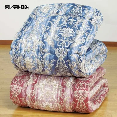 日本製 抗菌防臭加工羽毛タッチ高級掛布団 オーナメント柄 シングル ダブル