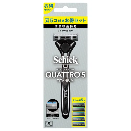 クアトロ5チタニウムコンボパック(替刃4コ)