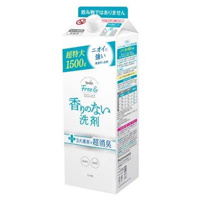 ファーファ フリー&超コン液体洗剤無香替1500G