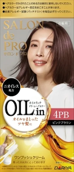 サロンドプロ オイルリッチクリームヘアカラー(白髪用) 4PB<ピンクブラウン>