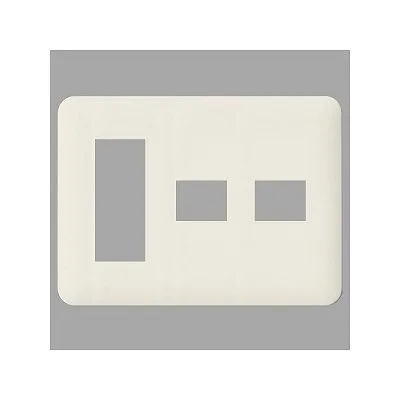 フルカラー モダンプレート 5コ(3コ+1コ+1コ)用 ミルキーホワイト