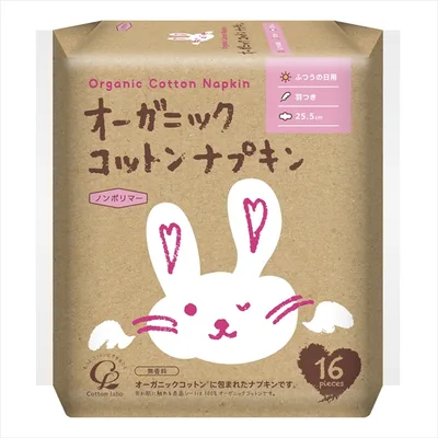 コットン・ラボ オーガニックコットンナプキン25.5cm羽つき