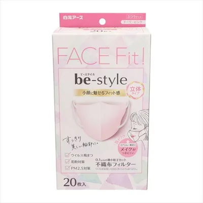 หน้ากากอนามัย Be-Style ทรง 3 มิติ ขนาดปกติ สีชมพูดอลลี่