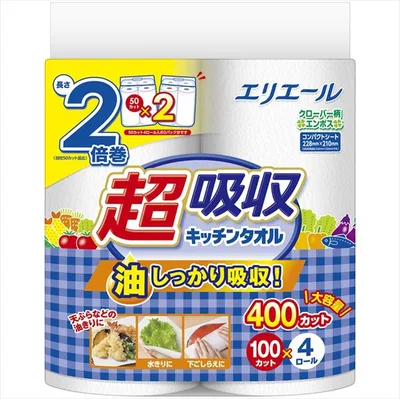 エリエール超吸収キッチンタオル(100カット)