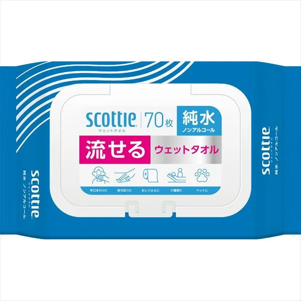 スコッティ流せるウエット純水ノンアルコール