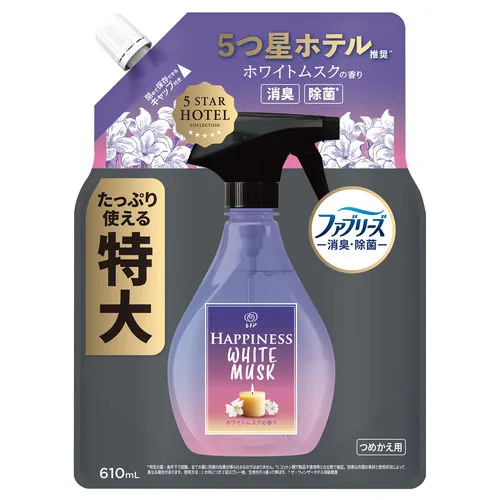 レノアハピネスミストホワイトムスク替特大610ML