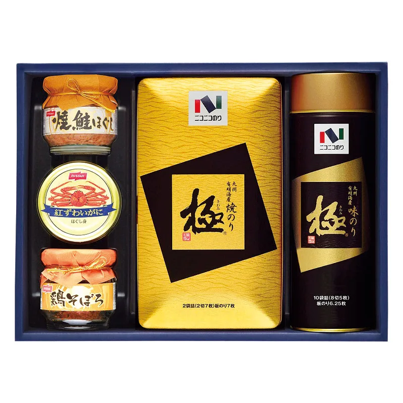 ニコニコのり 焼のり・味のり・カニ缶・瓶詰詰合せ