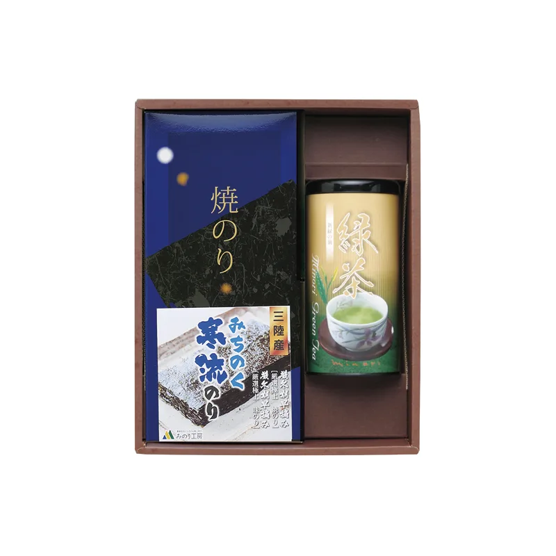 みのり工房 みちのく寒流のり・鹿児島茶 詰合せ