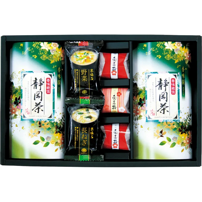 静岡茶・南高梅・味噌汁詰合せ(包装済)