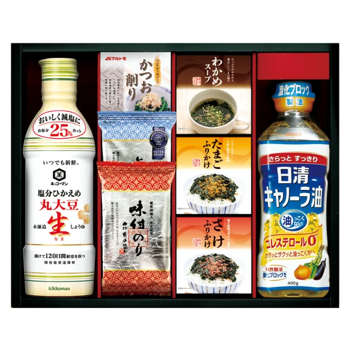 ชุดของขวัญซีอิ๊วสดโซเดียมต่ำ Kikkoman รวมหลากหลาย
